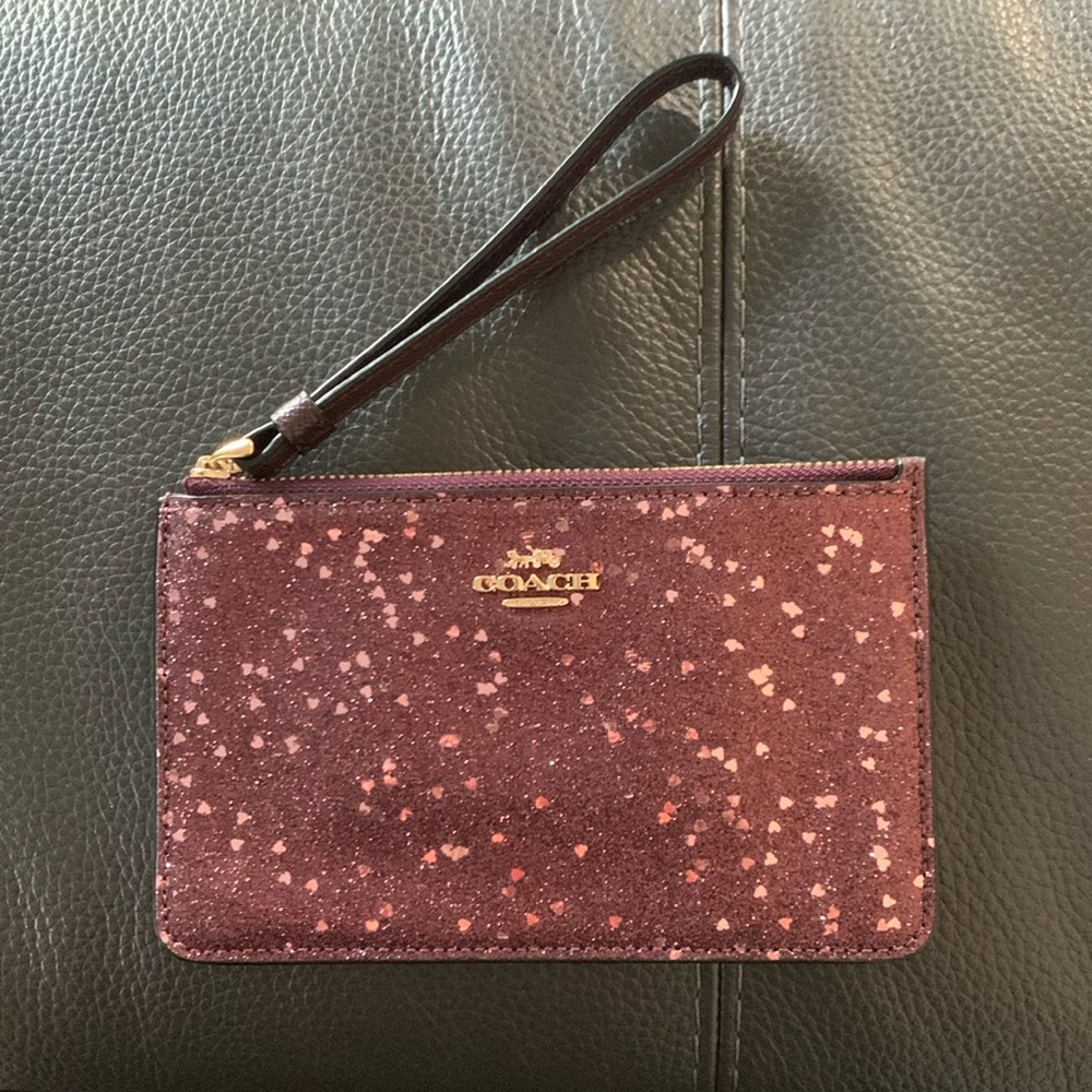 NWOT Coach Glitter Wristlet Wallet